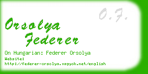 orsolya federer business card